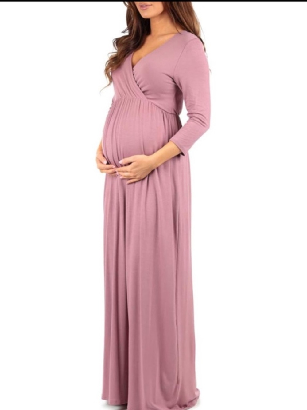 NWT Mother Bee Maternity Mauve Maxi Dress